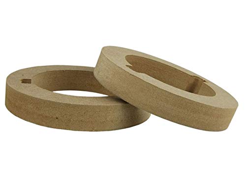 Custom MDF Tweeter Adapter Rings 2.91" ID x 4.33" OD Car Audio Installation (1 Pair)