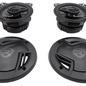 Pair Rockville RV4.3A 4" 3-Way Car Speakers 500 Watts / 70w RMS CEA Rated Total