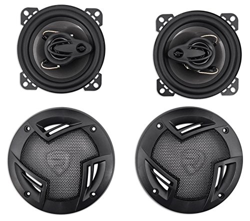 Pair Rockville RV4.3A 4" 3-Way Car Speakers 500 Watts / 70w RMS CEA Rated Total