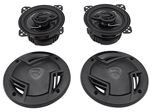 Pair Rockville RV4.3A 4" 3-Way Car Speakers 500 Watts / 70w RMS CEA Rated Total