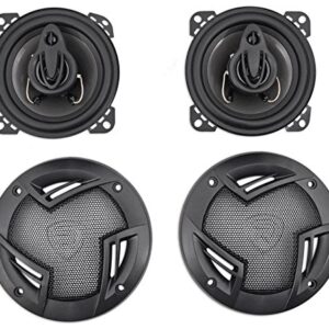 Pair Rockville RV4.3A 4" 3-Way Car Speakers 500 Watts / 70w RMS CEA Rated Total