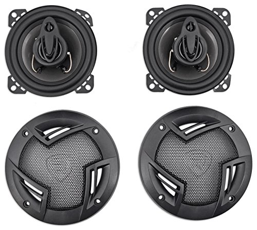 Pair Rockville RV4.3A 4" 3-Way Car Speakers 500 Watts / 70w RMS CEA Rated Total