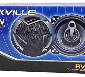 Pair Rockville RV4.3A 4" 3-Way Car Speakers 500 Watts / 70w RMS CEA Rated Total