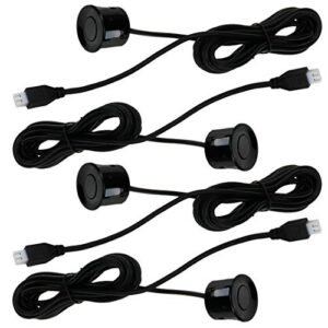 coshar parking sensor, car reverse backup radar sensor cable system with 8.2ft/2.5m, universal for auto vehicle, 4 pack