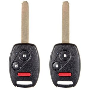 cciyu replacement uncut ignition key keyless entry car remote transmitter fob 2 x 3 buttons replacement fit for honda for civic lx for odyssey n5f-s0084a