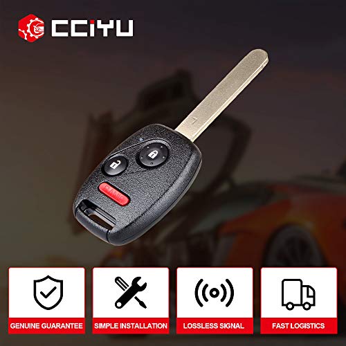 cciyu Replacement Uncut Ignition Key Keyless Entry Car Remote Transmitter Fob 2 X 3 Buttons Replacement fit for Honda for Civic Lx for Odyssey N5F-S0084A