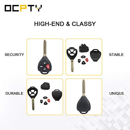 OCPTY 1 X Flip Key Entry Remote Control Key Fob Transmitter Replacement for 2010 2011 2012 2013 for Toyota COROLLA 4 Buttons 315 Mhz