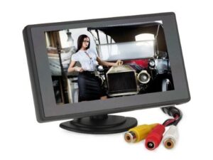 bw 4.3” color tft car monitor support 480 x 272 resolution + car rear-view mirror system monitor, mini monitor for car/automobile