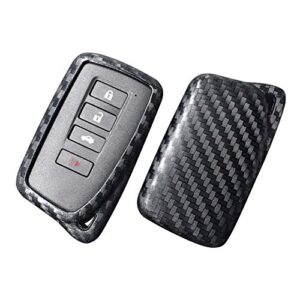 Ceyes Carbon Fiber Texture Protective Key Cover Car Smart Key Cover Car Remote Key Fob Cover for Lexus ES350 ES300h ES250 GS450 GS350 GS200 NX200 NX300H NX200T RX200T RC-F EX300 EX250 EX200