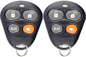 keylessoption keyless entry remote starter car key fob alarm for aftermarket viper automate ezsdei474v 474v (pack of 2)