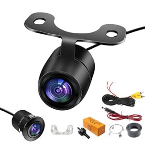 hd wide angle automatic cmos car rear front side view reverse backup camera rear monitor parking assistance camera waterproof universal reverse camera with 2 installation option for cars