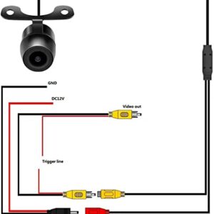 HD Wide Angle Automatic CMOS Car Rear Front Side View Reverse Backup Camera Rear Monitor Parking Assistance Camera Waterproof Universal Reverse Camera with 2 Installation Option for Cars