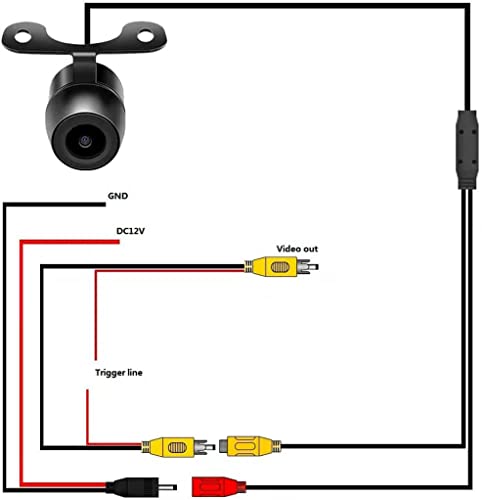 HD Wide Angle Automatic CMOS Car Rear Front Side View Reverse Backup Camera Rear Monitor Parking Assistance Camera Waterproof Universal Reverse Camera with 2 Installation Option for Cars