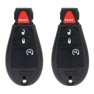 anglewide car key fob keyless entry remote replacement for ram 4000 4500 5500 1500 2500 3500 15-17 (fcc gq4-53t) 4 buttons 2pad