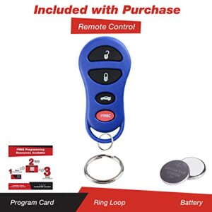 Keyless Entry Remote 4btn Navy Key Fob for Chrysler Dodge Jeep (04602260, GQ43VT17T)