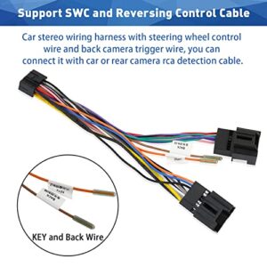 Aftermarket Car Radio Stereo Wiring Harness Adapter 16 Pin Connector Compatible with Chevrolet Silverado Suburban Buick