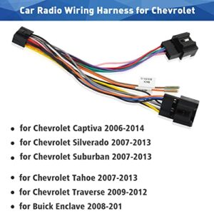 Aftermarket Car Radio Stereo Wiring Harness Adapter 16 Pin Connector Compatible with Chevrolet Silverado Suburban Buick