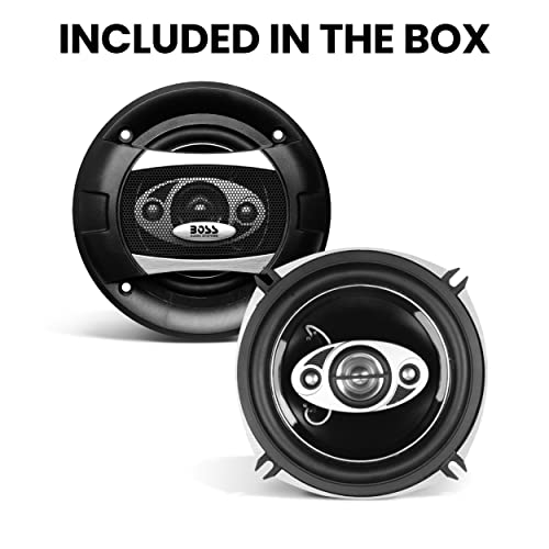 BOSS Audio Systems P55.4C Phantom Series 5.25 Inch Car Stereo Door Speakers - 300 Watts (Pair), 4 Way, Full Range, Tweeters, Coaxial, Sold in Pairs, Hook Up to Amplifier