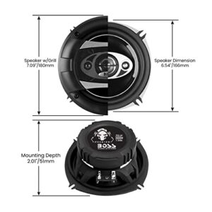 BOSS Audio Systems P55.4C Phantom Series 5.25 Inch Car Stereo Door Speakers - 300 Watts (Pair), 4 Way, Full Range, Tweeters, Coaxial, Sold in Pairs, Hook Up to Amplifier