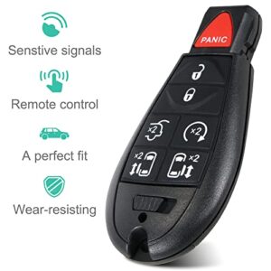 Keyless Remote Smart Key Fob Replacement Fit for Chrysler Town and Country 2008-2016, Dodge Grand Caravan 2008-2020, M3N5WY783X, IYZ-C01C Part # 267F-5WY783X 2701A-C01C