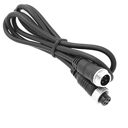 priaolker Car Video 4Pin Aviation Extension Cable for CCTV Rearview Camera Car Truck Trailer Camper Bus Motorhome Vehicle Backup Monitor Waterproof Shockproof System 3FT/1M