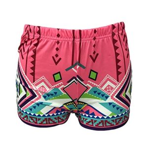 andongnywell women’s clothing plus size printing tight shorts slimming print hot pants short trousers (multicolor,large)