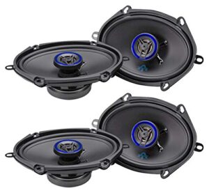 (4) autotek ats5768cx 5×7″/6×8″ 1000 watt 2-way car audio coaxial speakers