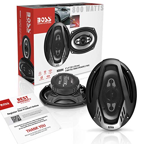 BOSS Audio Systems NX694 Car Speakers - 800 Watts Per Pair, 400 Watts Each, 6 x 9 Inch, Full Range, 4 Way, Sold in Pairs