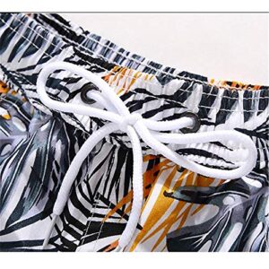 Andongnywell Women's Casual Shorts Quick-Drying Printed Waterproof Beach Pants Mini Pants Short Trousers (Multicolor 1,Large)