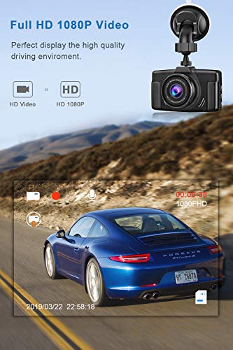 Dash Cam for Cars 1080P FHD 2022 Car Dash Camera for Cars CHORTAU 3 inch Dashcam with Night Vision,170°Wide Angle, Parking Monitor, Loop Recording, G-Sensor