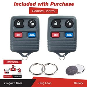 KeylessOption Keyless Entry Remote Control Car Key Fob Replacement for CWTWB1U343, CWTWB1U313 (Pack of 2)