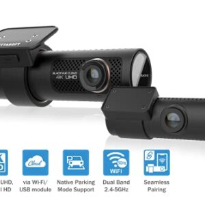 BlackVue DR900X-2CH Plus with 128GB microSD Card | 4K UHD Cloud Dashcam | Built-in Wi-Fi, GPS, Parking Mode Voltage Monitor | LTE and Mobile Hotspot via Optional LTE Module