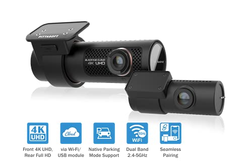 BlackVue DR900X-2CH Plus with 128GB microSD Card | 4K UHD Cloud Dashcam | Built-in Wi-Fi, GPS, Parking Mode Voltage Monitor | LTE and Mobile Hotspot via Optional LTE Module