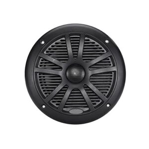 6.5 inch marine boat speakers, ipx6 waterproof, ceiling wall mount full range woofer speaker, 1 pc, 81hz-18khz frequency response 40 ohm, template for easy installation (black)