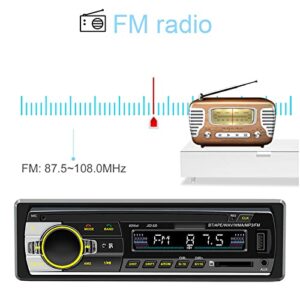 Multimedia Car Stereo Receiver, Car Radio AI Voice Control LED Display, Bluetooth Hands Free Calling, Support MP3 WMA WAV, USB2.0 Car MP3 Player Audio Systems