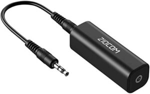 ziocom ground loop noise isolator, noise filter, eliminate the buzzing noise for your car audio system/home stereo with jack 3.5mm audio cable