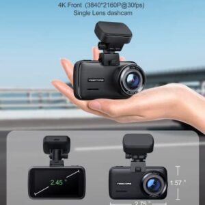 Yeecore D11 Dash Cam 4K, Built in WiFi GPS, Touch Screen Mini Car Camera Front, Sony Night Vision, Parking Monitor, Loop Recording G-Sensor, Dash Camera for Cars with Free App, HDR and Starvis Sensor