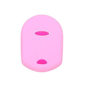 SEGADEN Silicone Cover Protector Case Holder Skin Jacket Compatible with Ford 3 Button Remote Key Fob CV2705 Pink