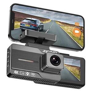 dash cam front 4k and rear 1080p, built-in wifi gps, dual dash camera for cars, 170° wide angle dashboard camera video recorder with night vision, wdr, support 512gb max