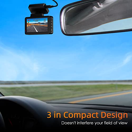 Dash Cam Front 4K and Rear 1080P, Built-in WiFi GPS, Dual Dash Camera for Cars, 170° Wide Angle Dashboard Camera Video Recorder with Night Vision, WDR, Support 512GB Max