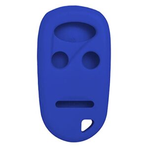 keyless2go replacement for new silicone cover protective case for honda 4 button remote key fob fcc k0butah2t – blue