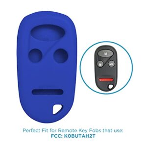 Keyless2Go Replacement for New Silicone Cover Protective Case for Honda 4 Button Remote Key Fob FCC K0BUTAH2T - Blue