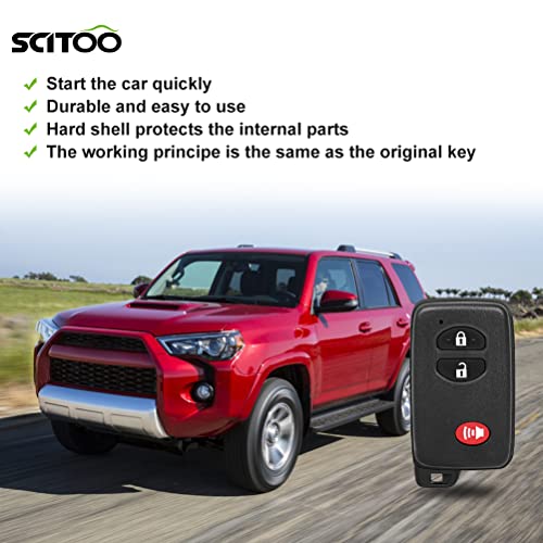 SCITOO 1pc Keyless Entry Remote Key Fob Replacement for Uncut Car Key for Toyota 4Runner 2010-2019 for Scion tC 2011-2016 Prius 2010-2016 Venza 2009-2016 FCC HYQ14ACX 314.3MHz 3 Buttons