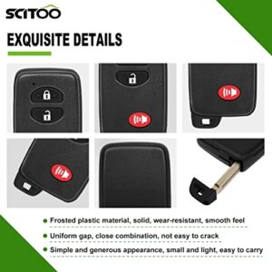 SCITOO 1pc Keyless Entry Remote Key Fob Replacement for Uncut Car Key for Toyota 4Runner 2010-2019 for Scion tC 2011-2016 Prius 2010-2016 Venza 2009-2016 FCC HYQ14ACX 314.3MHz 3 Buttons