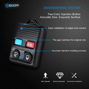 ECCPP Replacement for 2 New Replacement Keyless Remote Key Fob Clicker Shell Case for CWTWB1U212 CWTWB1U331