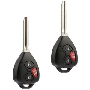 car key fob keyless entry remote fits scion 2011-2013 iq tc / 2008-2012 scion xd models (mozb41tg), set of 2