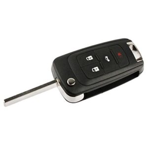 key fob keyless entry remote flip shell case & pad fits buick, chevy, gmc
