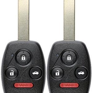 KeylessOption Keyless Entry Remote Control Uncut Car Ignition Key Fob Replacement for OUCG8D-380H-A (Pack of 2)