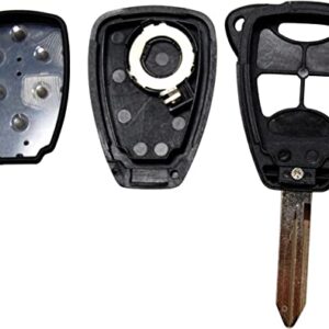 HQRP Key-Fob Remote Shell Case Cover Smart Key Keyless and Two Batteries Compatible with Dodge Ram 1500/2500/ 3500 2005 2006 2007 2008 05 06 07 08