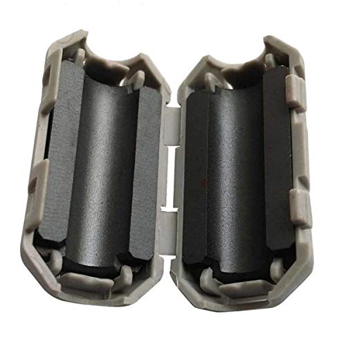 20pcs Inner 7mm 0.28inch Ferrite Clip Filter Ferrite Core Chokes Ferrite Bead Ferrite Ring Ferrite Clamps Ferrite Snaps Grey